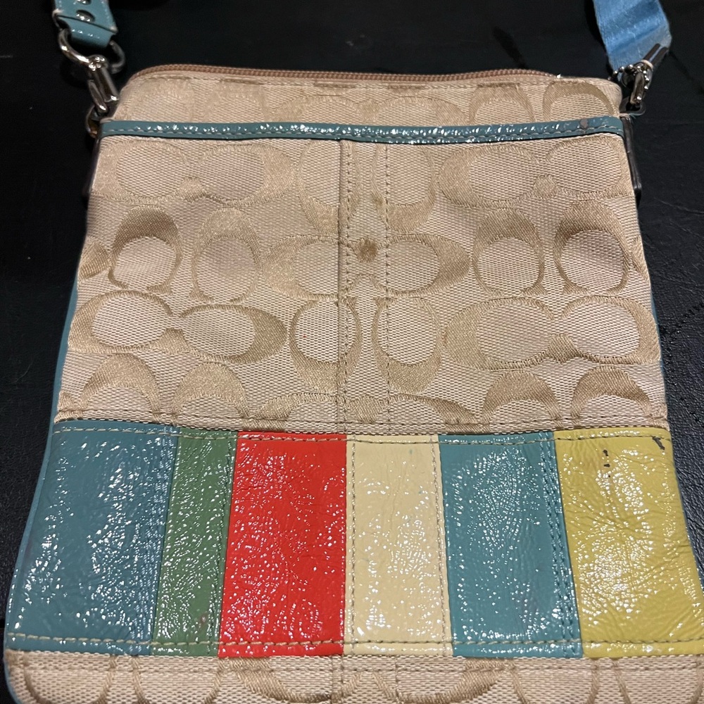 Coach cross body bag with adjustable strap